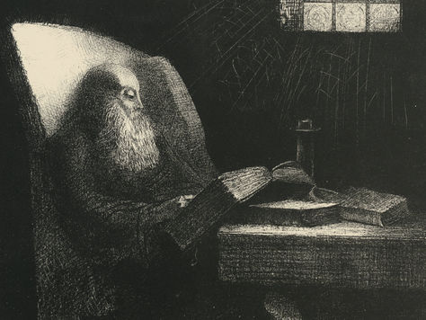Portrait of Rudolphe Bresdin by Odilon Redon