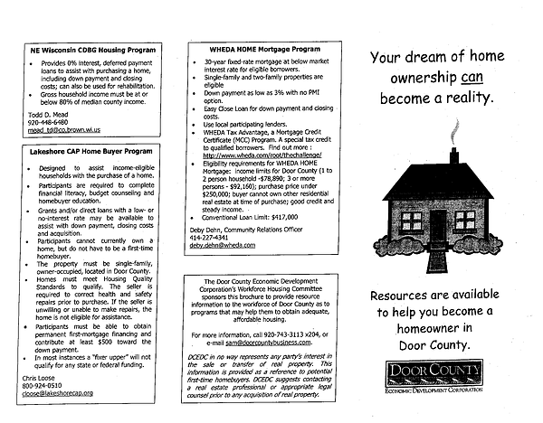 Door County Housing Information Brochure