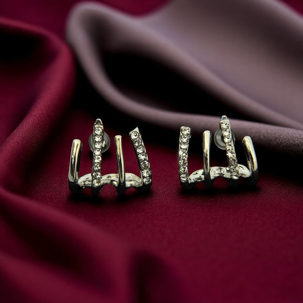 Pençe Taşlı Küpe