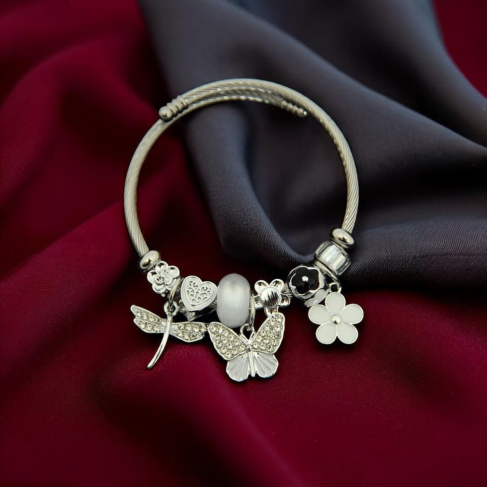 Kelebek ve Çiçek Charm’lı Pandora Bileklik