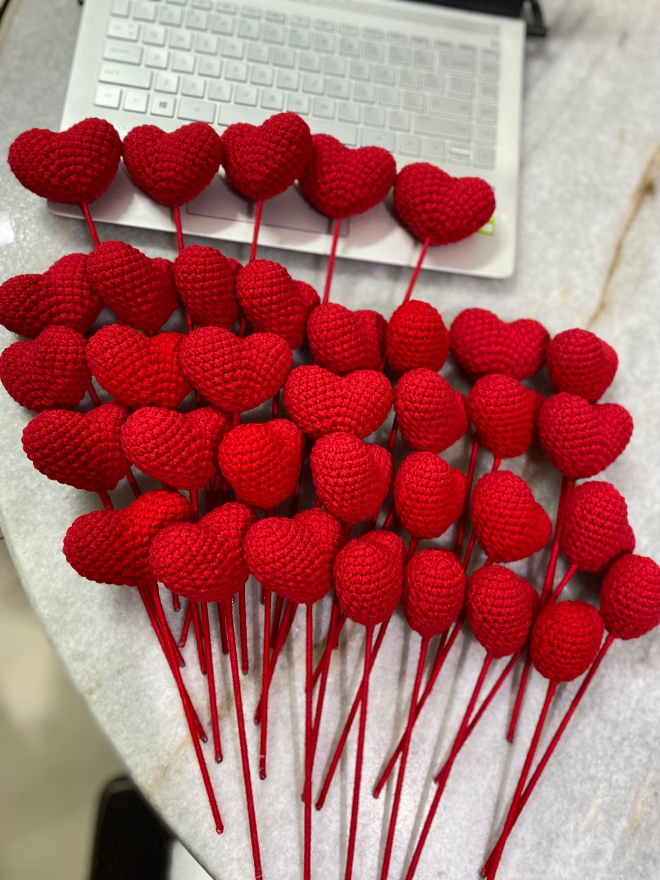 Heart shape Crochet Flower