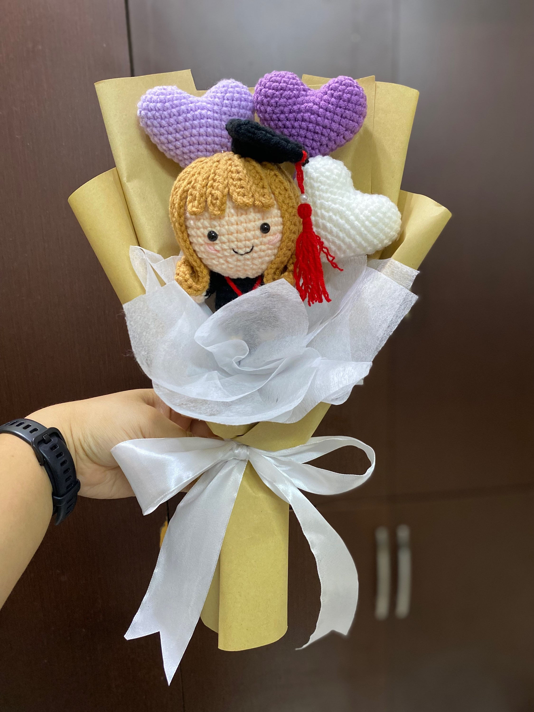 Graduation with love flower bouquet