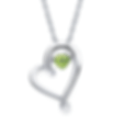 Peridot heart $140