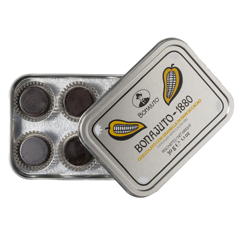 Cioccolato con granella di fave di cacao 1880 - Antica Dolceria Bonajuto (30g)