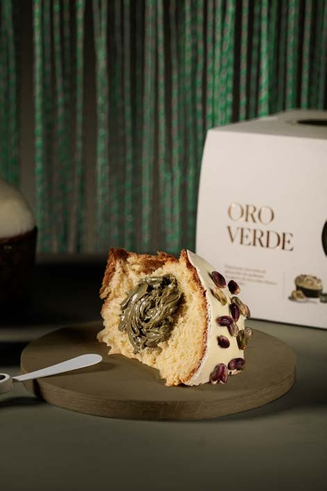 panettone fiasconaro artigianale con crema al pistacchio