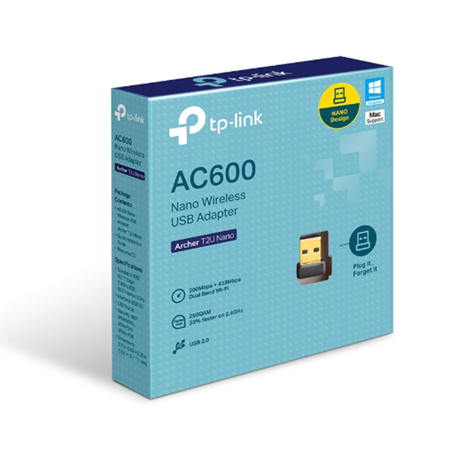 Adaptador Tp-Link Archer T2U Nano AC600 Dual Band