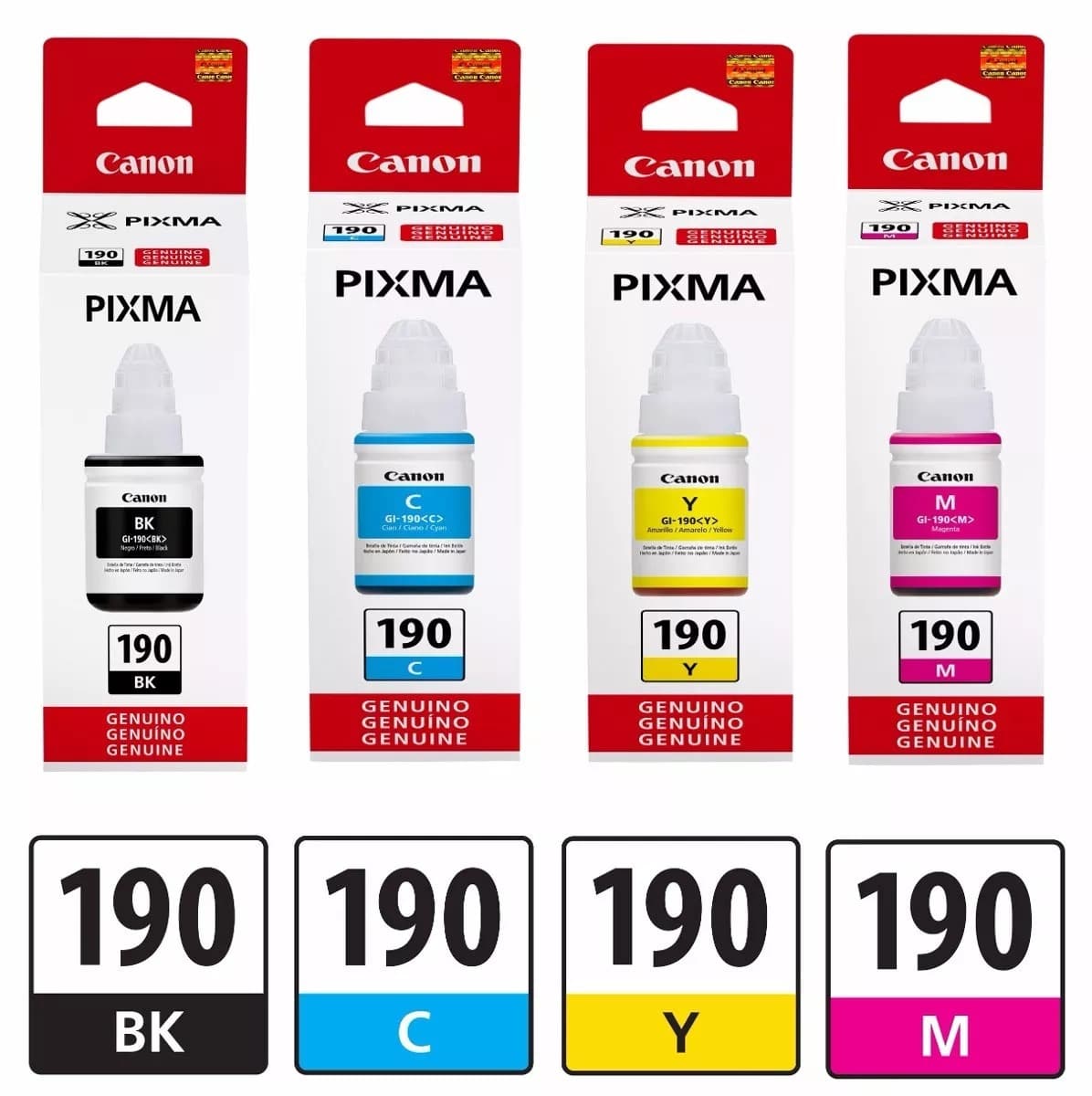 Botella de tinta Canon Original Gi-190 Pixma