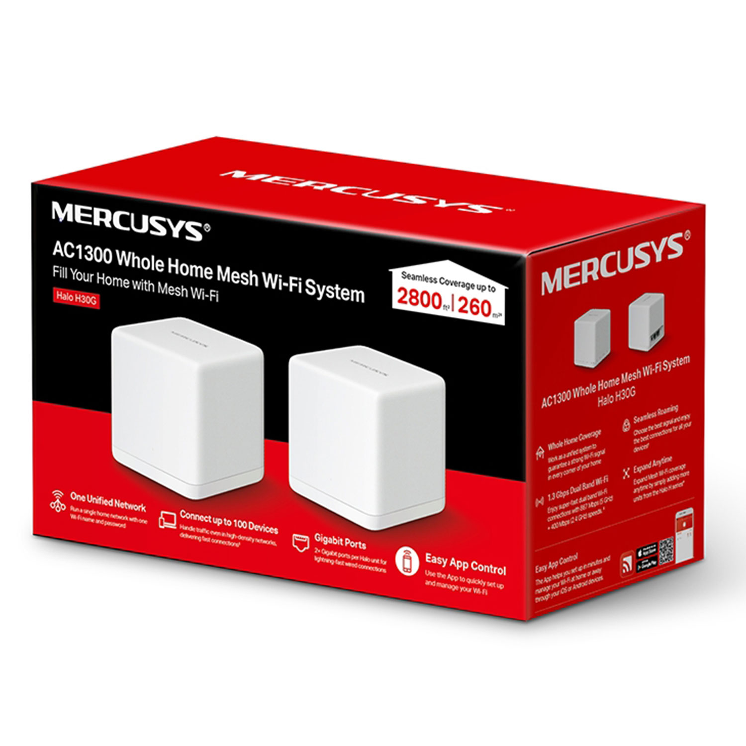 Router Mercusys Halo H30g (2-Pack) AC1300 Whole Home Mesh