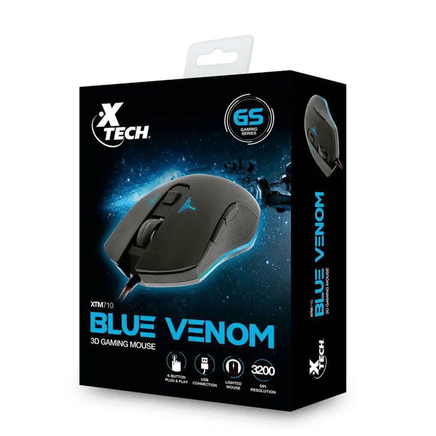 Mouse Gaming xtm-710 blue Venom Xtech
