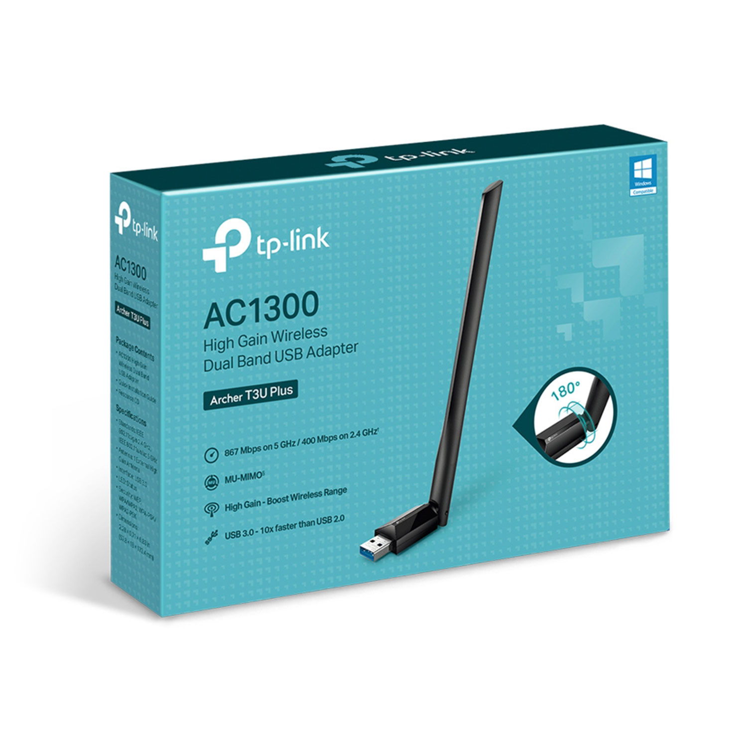 Receptor Tp-Link Archer T3U Plus AC1300 Dual Band