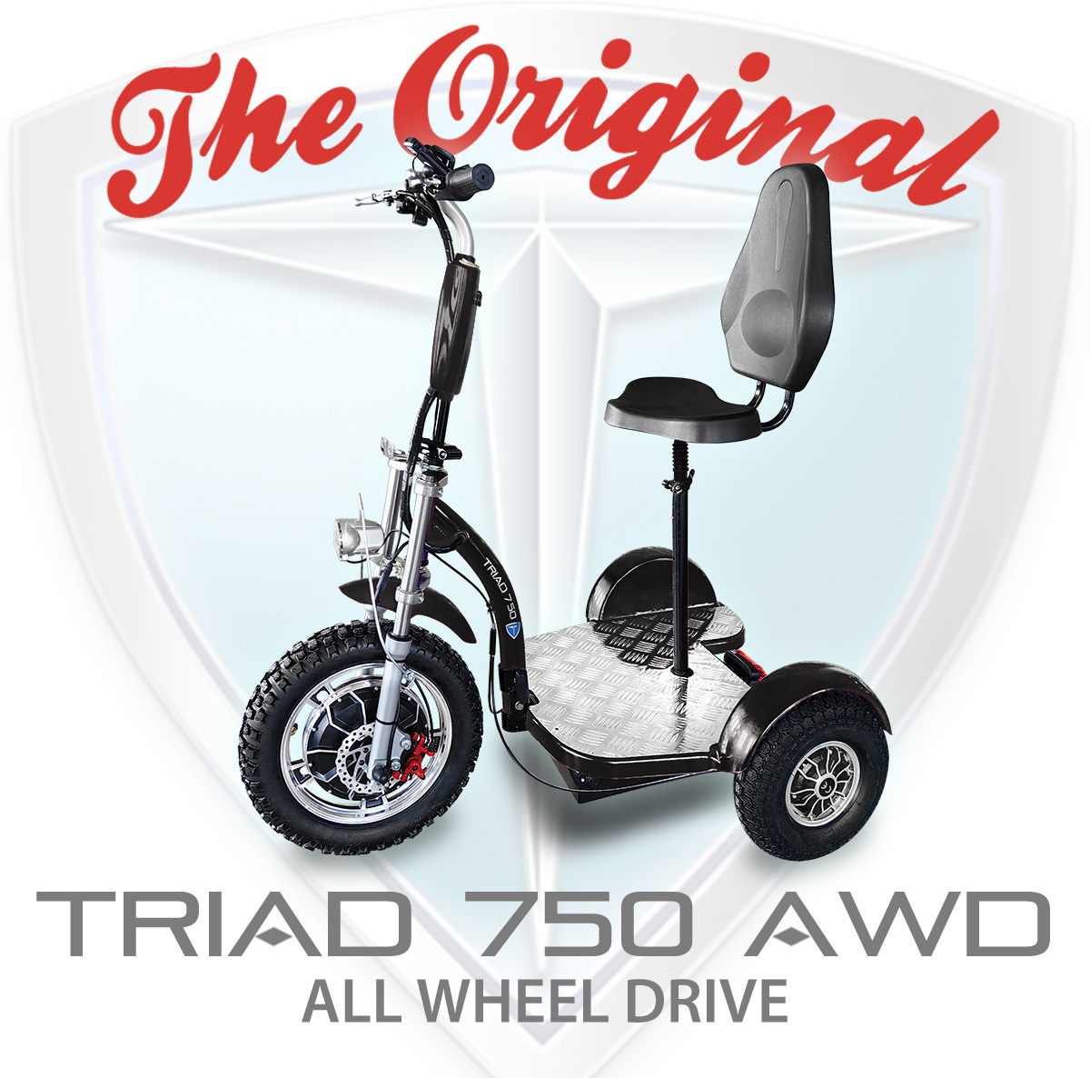 Wheel Electric Scooter Trike Scooter For Adults MotoTec Motorized