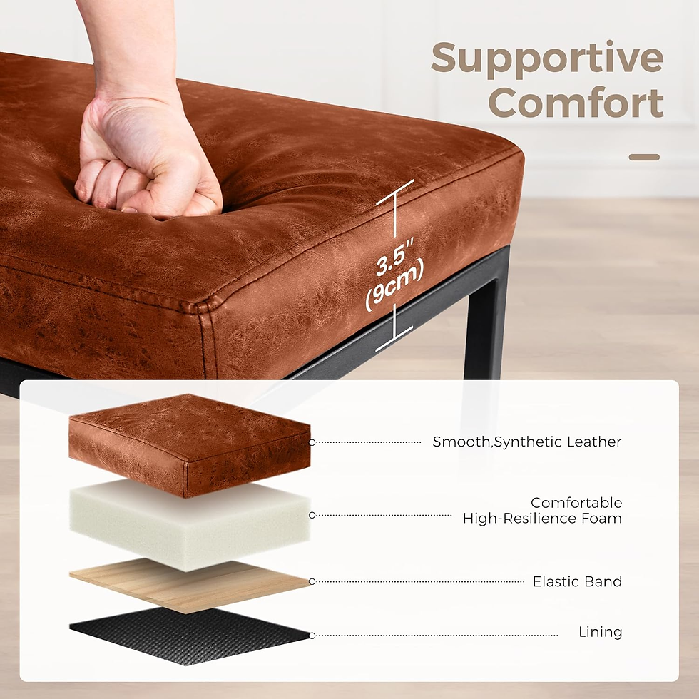 Thumbnail: Counter Height Bar Stools Set of 2, Kitchen Backless Barstools | 24 Inch Modern 