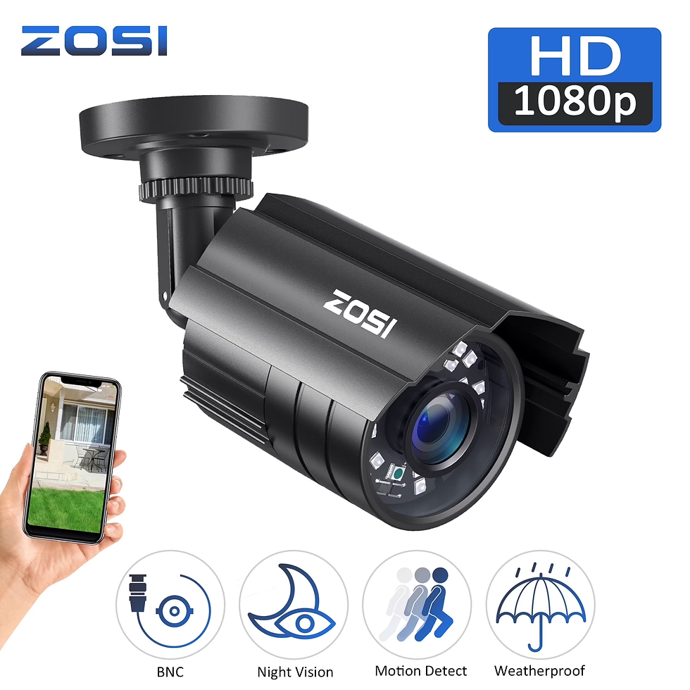 Thumbnail: 1080P HD TVI Security Camera,  4 in 1 Wired Security Camera for Home Office CCTV