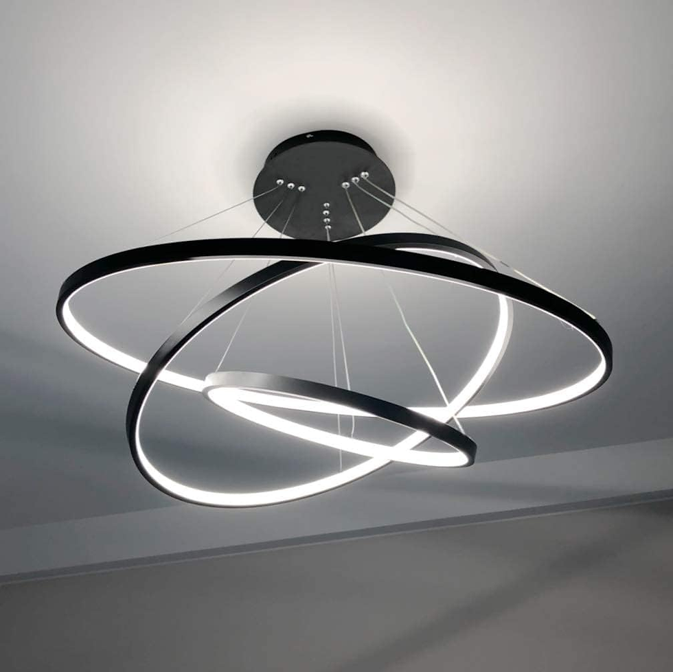 Thumbnail: Modern LED Chandelier Lighting Dimmable Ceiling Dining Room Chandeliers Contempo