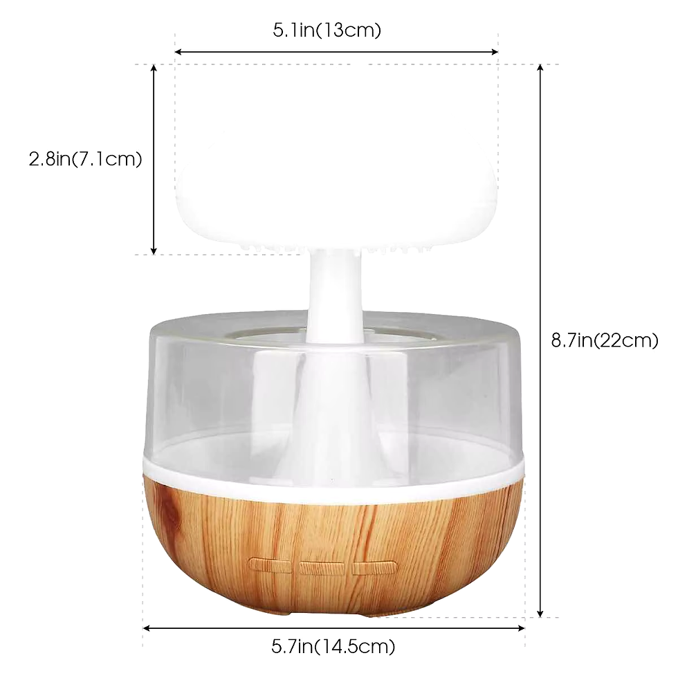 Thumbnail: Rain Cloud Humidifier Rain Colorful Mushroom Cloud Raindrop Atmosphere Lamp Nigh
