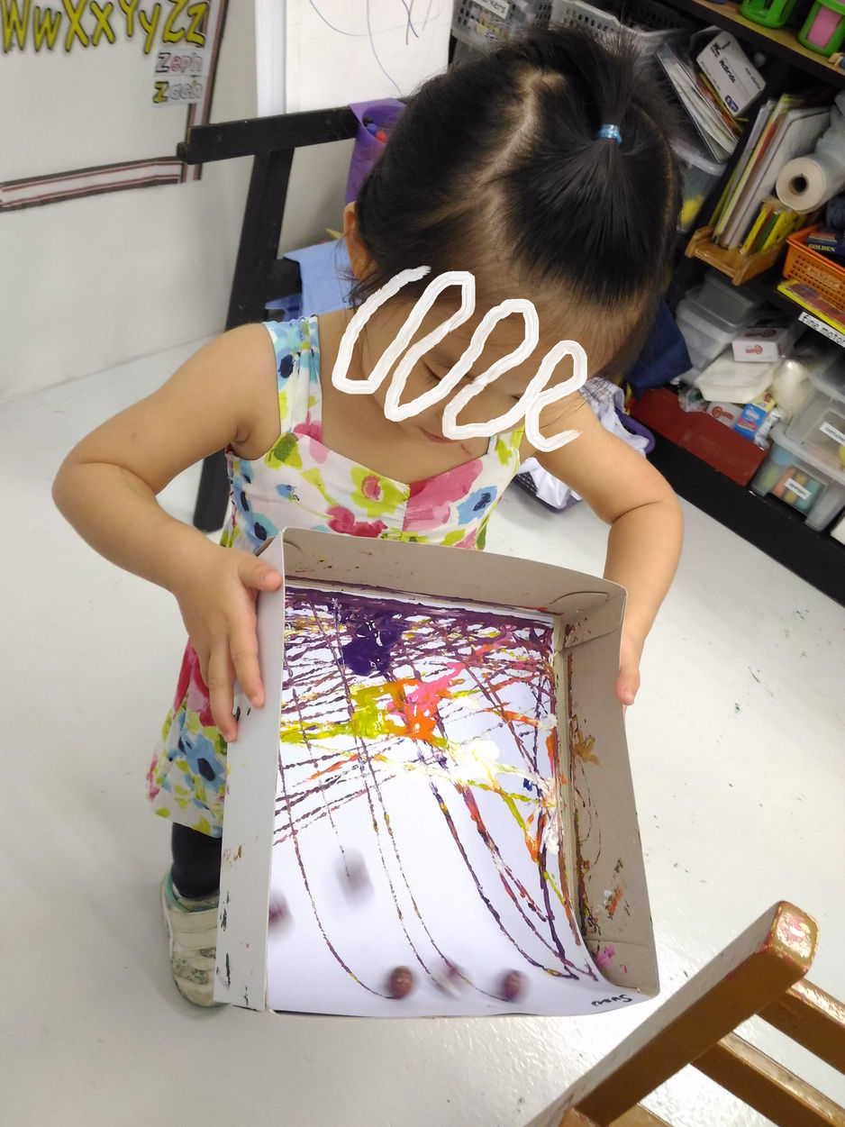 M is for Marble Painting
