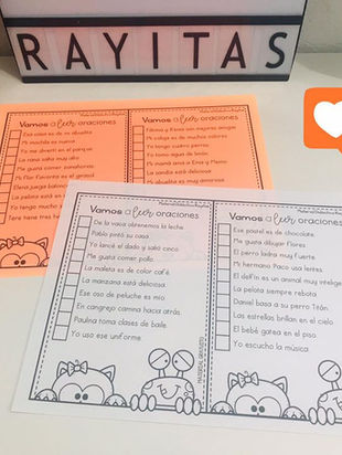 Llavero lectura de oraciones