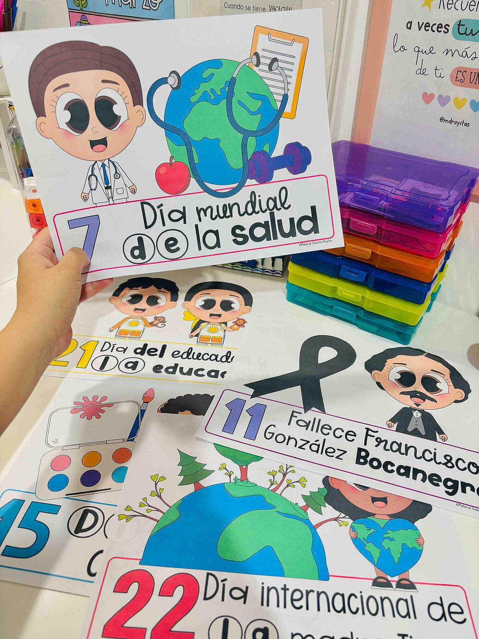 "Efemérides de todo el año para periódico mural escolar, incluye los 12 meses listos para imprimir