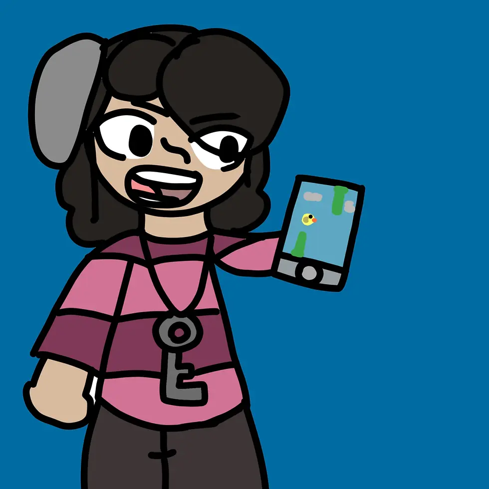 June playing Flappy Bird