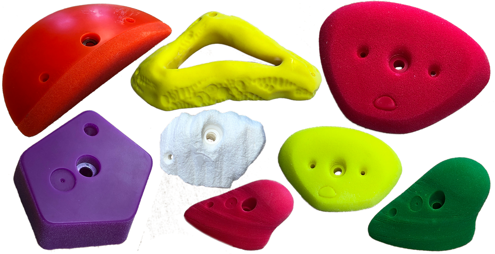 Pigmented Rigid Polyurethane Climbing Holds
