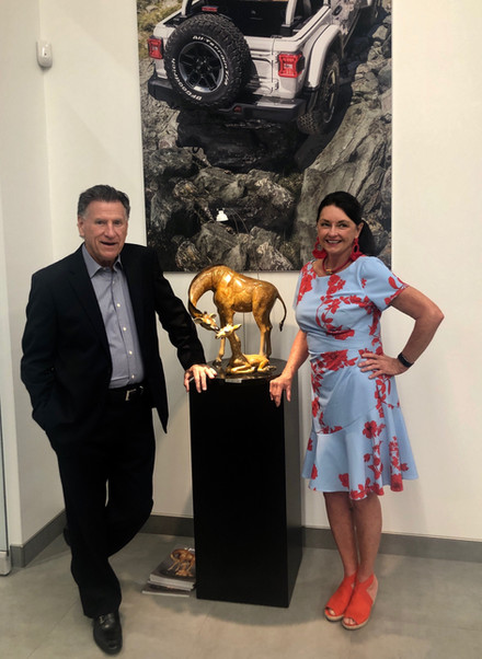John Youngblood invited me to display my sculptures at his 2019 Grand Opening Youngblood Chrysler Jeep Dodge Ram, Ozark, MO.