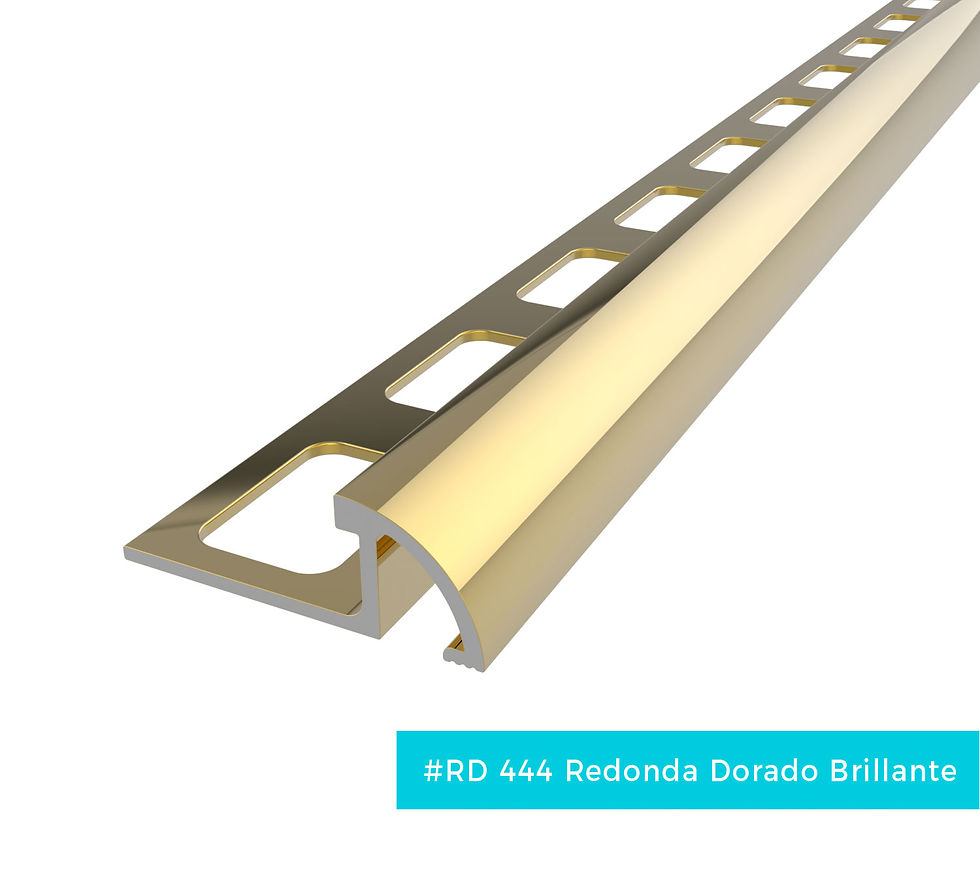 BOCEL ALUMINIO DORADO BRILLO 12 MM