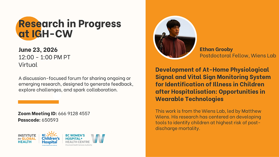 Research in Progress Series: Ethan Grooby