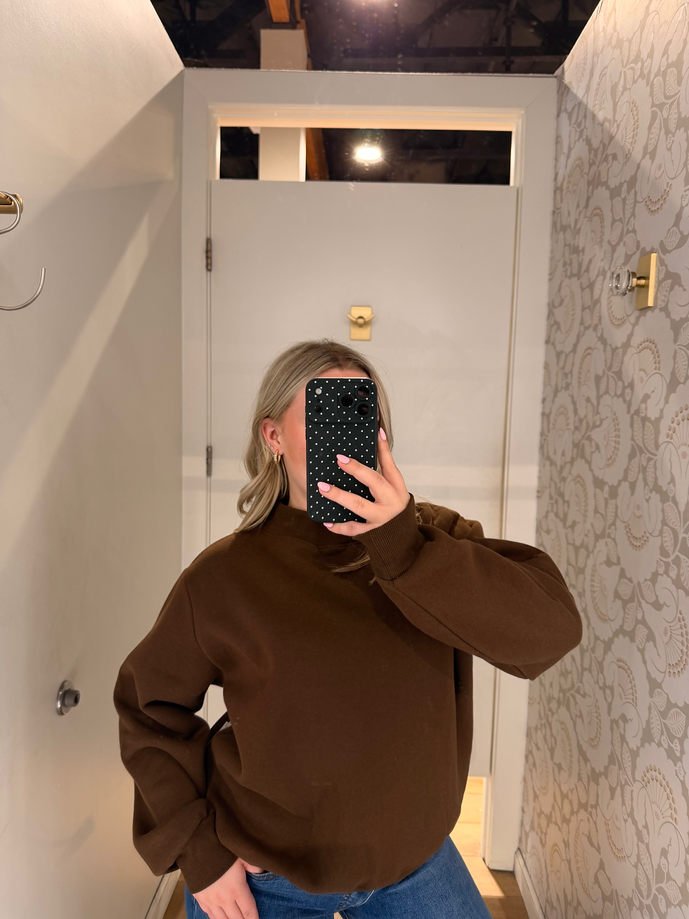 Thumbnail: Fiona Mockneck Pullover (Chocolate)