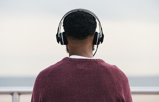 Man Listening to Headphones