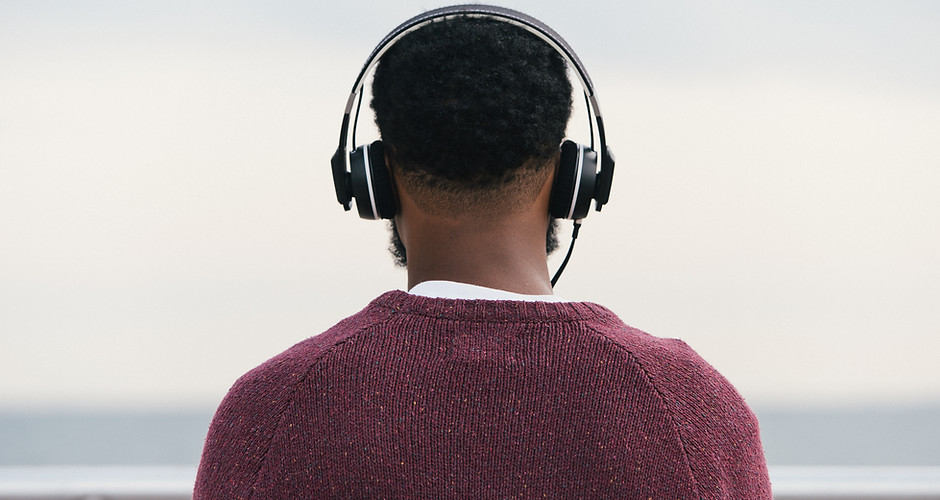 Man Listening to Headphones