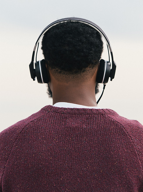 Man Wearing Headphones