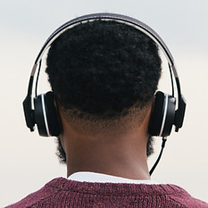 Man Listening to Headphones
