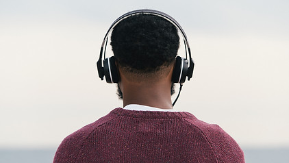 Man Listening to Headphones