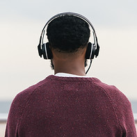 Man Listening to Headphones