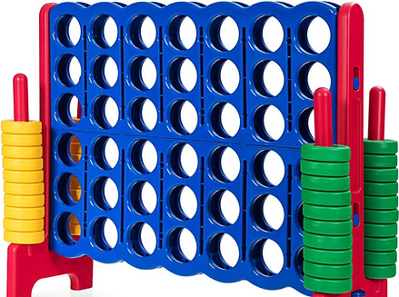 Oversized Connect 4 game rental for a Buffalo NY backyard party by JL Events, Planning & Rentals