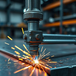 Structural steel fabrication showcasing industrial-grade metallurgy and precise welding.