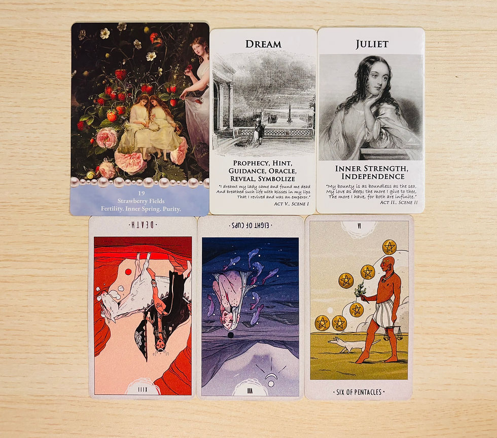 Pile One card spread image- "How Poetic Will Your Next Love Be" Free love tarot pick a card reading