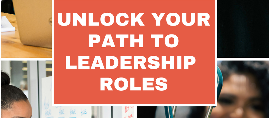A collage featuring professional nurses in leadership roles—one leading a meeting, another analyzing a strategy board, a close-up of a stethoscope, and a woman holding a "Like a Boss" mug. Bold text overlay reads: "Unlock Your Path to Leadership Roles" with a focus on Nurse Leadership