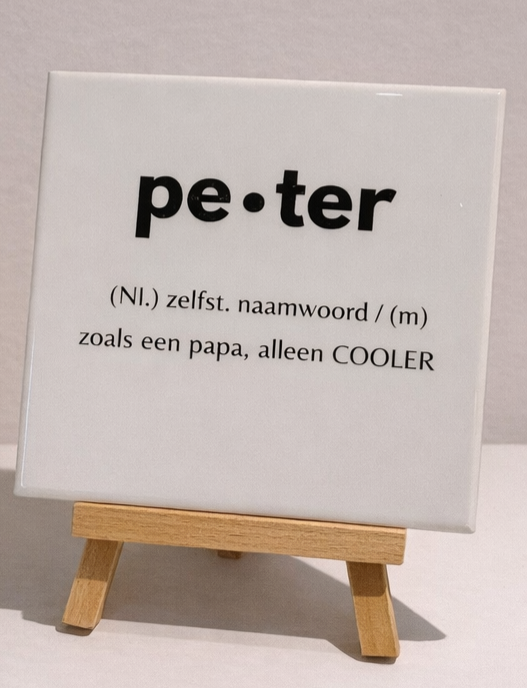 Miniaturbild: Tegeltje  Peter / Meter
