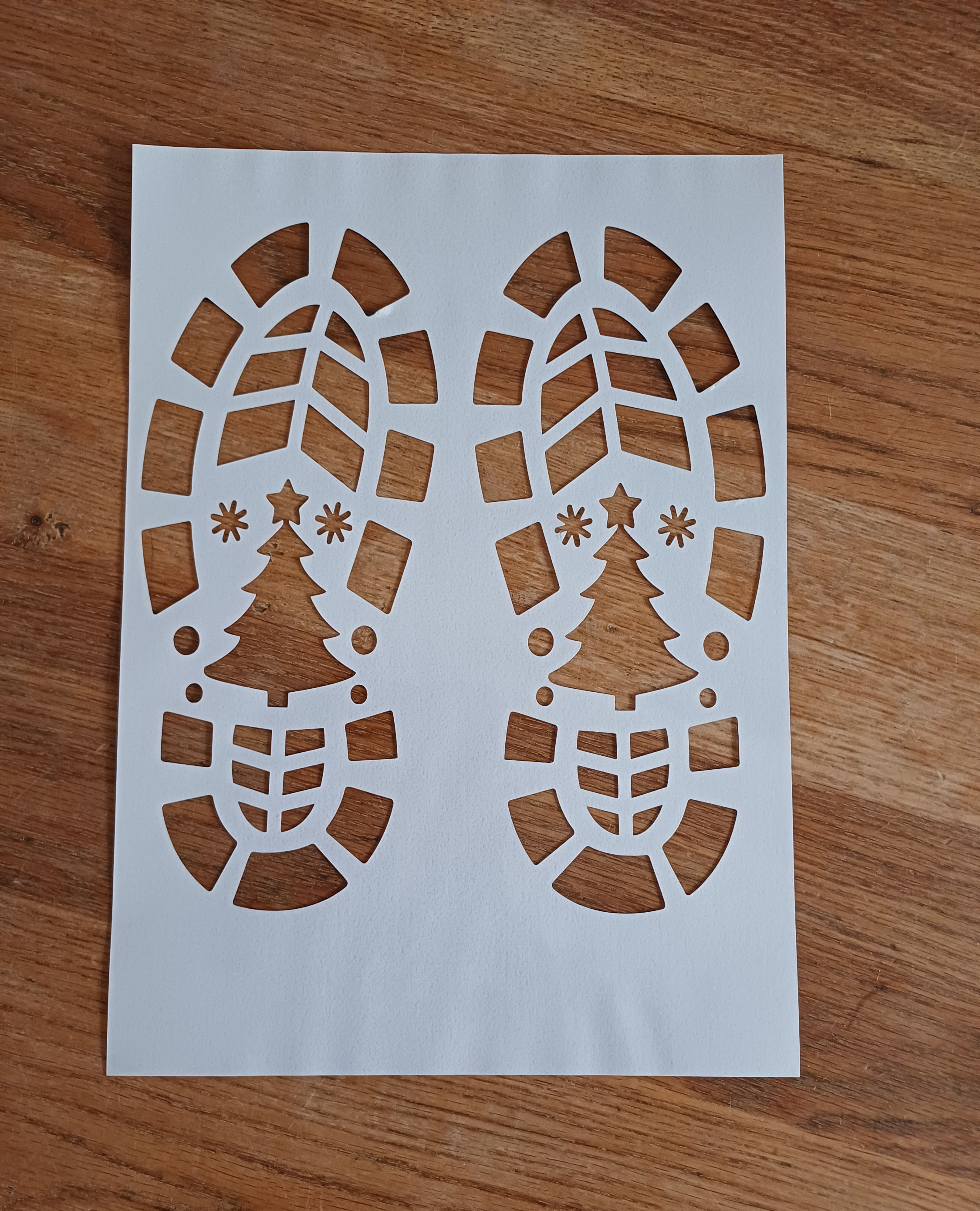 Sjabloon schoenafdruk Sint/Kerst