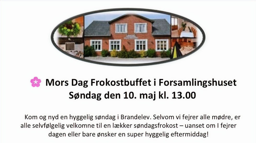 Mors Dag Frokostbuffet i Forsamlingshuset