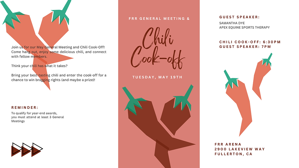 May General Meeting & Chili Cook-Off