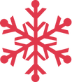 flocon de neige rouge