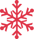 rojo del copo de nieve