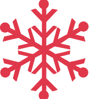 rojo del copo de nieve