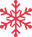 flocon de neige rouge