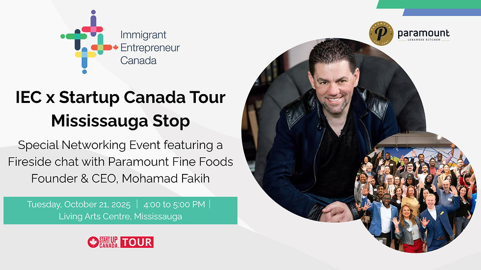 IEC x Startup Canada Tour – Mississauga Stop