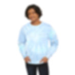 Thumbnail: Treat People With Kindness tie-dye sweatshirt | pastel blue spiral crewneck