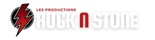 Le logo en format png de l'entreprise "Les Productions Rock N Stone" qui offre des service