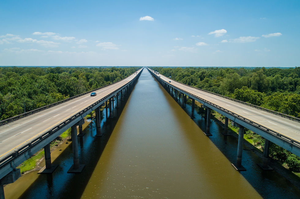 Aerial drone photo of the I10 over the A